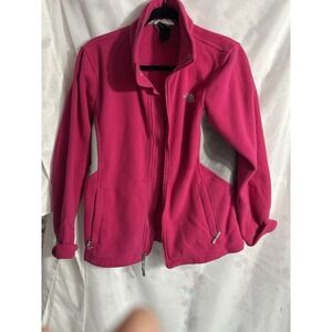 The North Face Women's XL Pink Grey Full Zip Fleece Jacket
